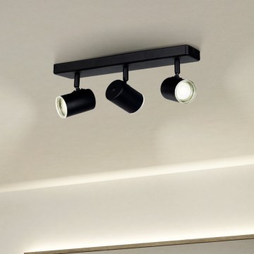 Eglo - łazienkowa oprawa punktowa 3x GU10, 5W, 230V, IP44, czarna