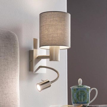 Eglo - LED elastyczne oświetlenie 1xE27/40W+LED/3,8W szare