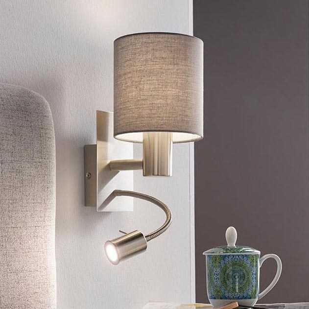 Eglo - LED elastyczne oświetlenie 1xE27/40W+LED/3,8W szare