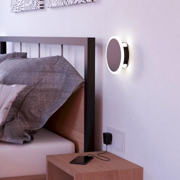 Eglo - LED Kinkiet LED/12W/230V 3000K śr. 17 cm czarny