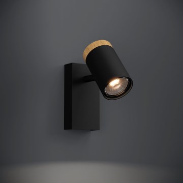 Eglo - LED Kinkiet punktowy 1xGU10/4,5W/230V 3000K czarny/brązowy