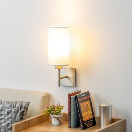 Eglo - LED Kinkiet TUNJA 1xE27/60W/230V matowy chrom/biały