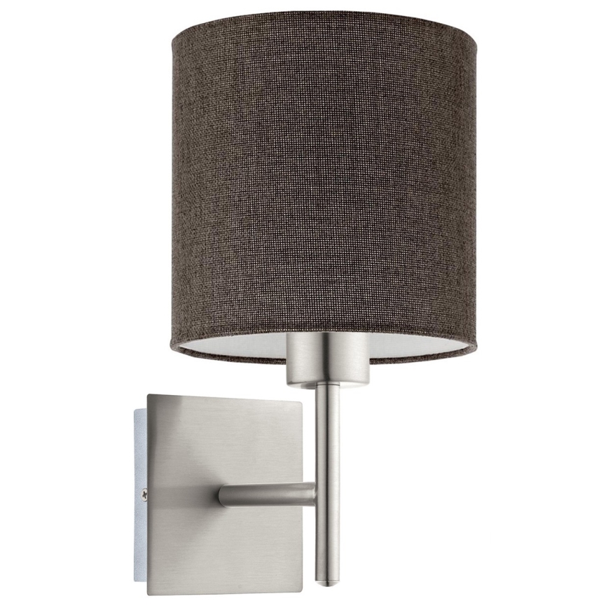 Eglo - LED Kinkiet TUNJA 1xE27/60W/230V matowy chrom/brązowy
