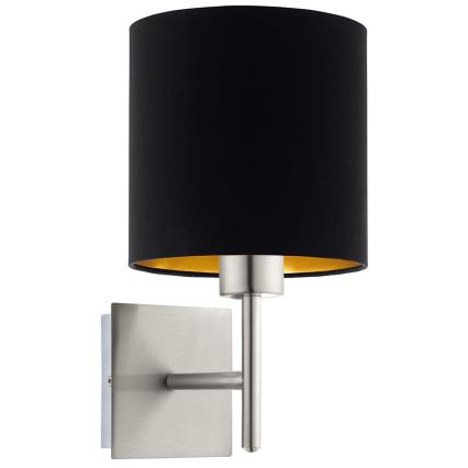 Eglo - LED Kinkiet TUNJA 1xE27/60W/230V matowy chrom/czarny