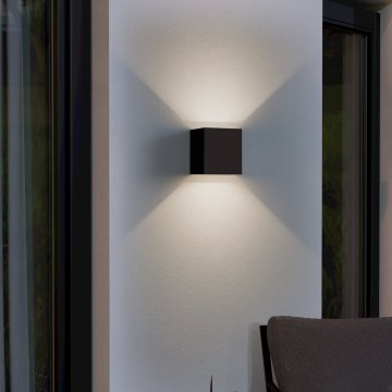 Eglo - LED Kinkiet zewnętrzny 2xLED/2,8W/230V IP54 czarny