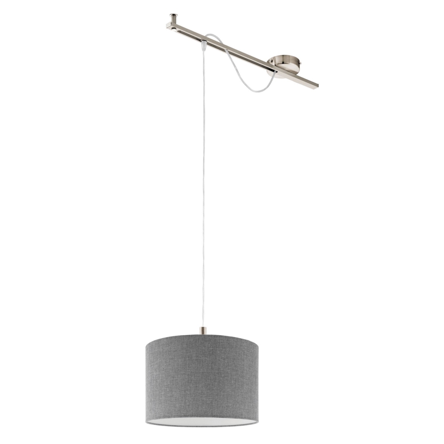 Eglo - LED Lampa wisząca na linkach CALCENA 1xE27/60W/230V chrom/szary
