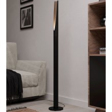 Eglo - LED Lampa podłogowa 1xGU10/4,5W/230V czarna/brązowa