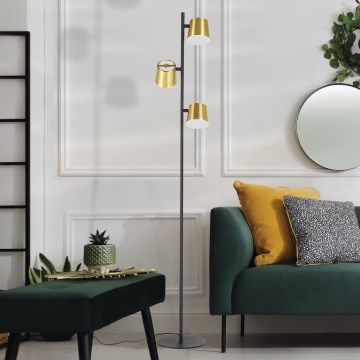 Eglo - LED Lampa podłogowa 3xGU10/4,6W/230V 3000K złoty