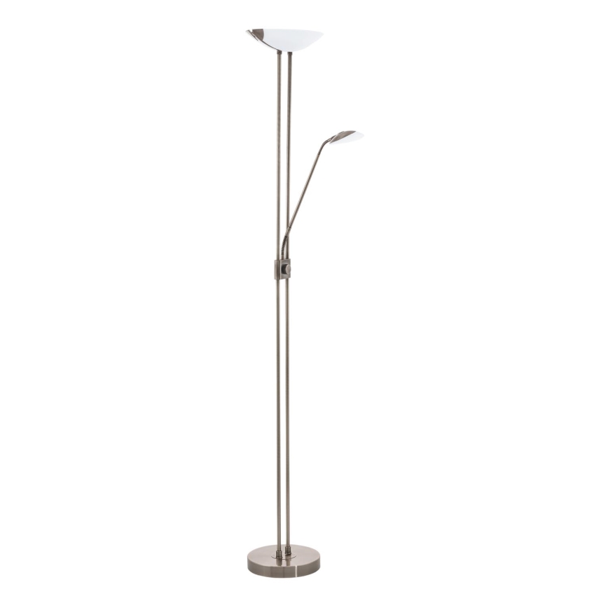 Eglo - LED Lampa podłogowa ściemnialna LED/20W + LED/2,5W brąz