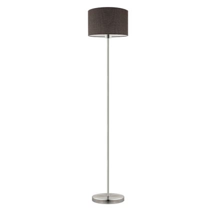 Eglo - LED  Lampa podłogowa TUNJA 1xE27/60W/230V matowy chrom/brązowa