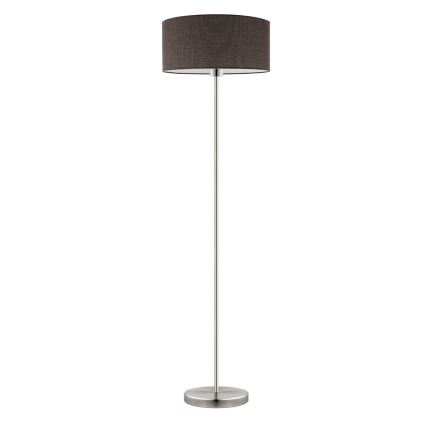 Eglo - LED  Lampa podłogowa TUNJA 1xE27/60W/230V matowy chrom/brązowa