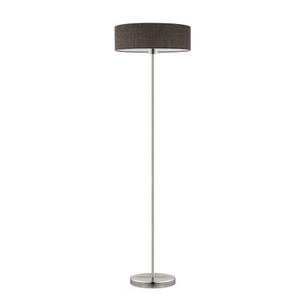 Eglo - LED  Lampa podłogowa TUNJA 1xE27/60W/230V matowy chrom/brązowa