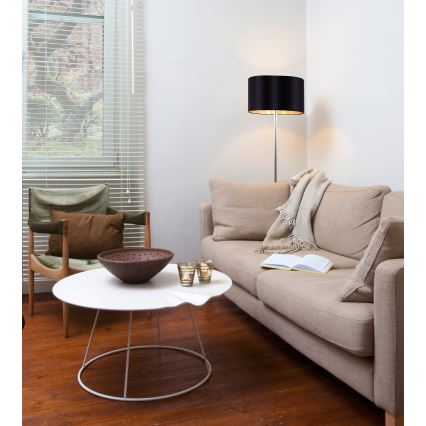 Eglo - LED  Lampa podłogowa TUNJA 1xE27/60W/230V matowy chrom/czarna