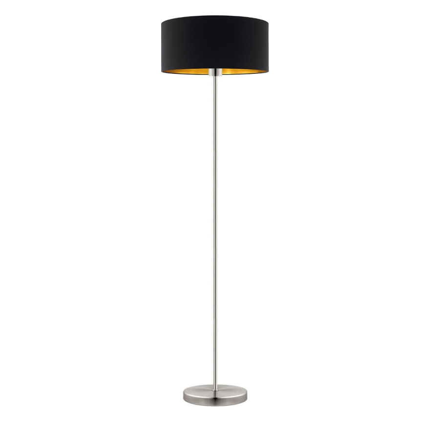 Eglo - LED Lampa podłogowa TUNJA 1xE27/60W/230V matowy chrom/czarna