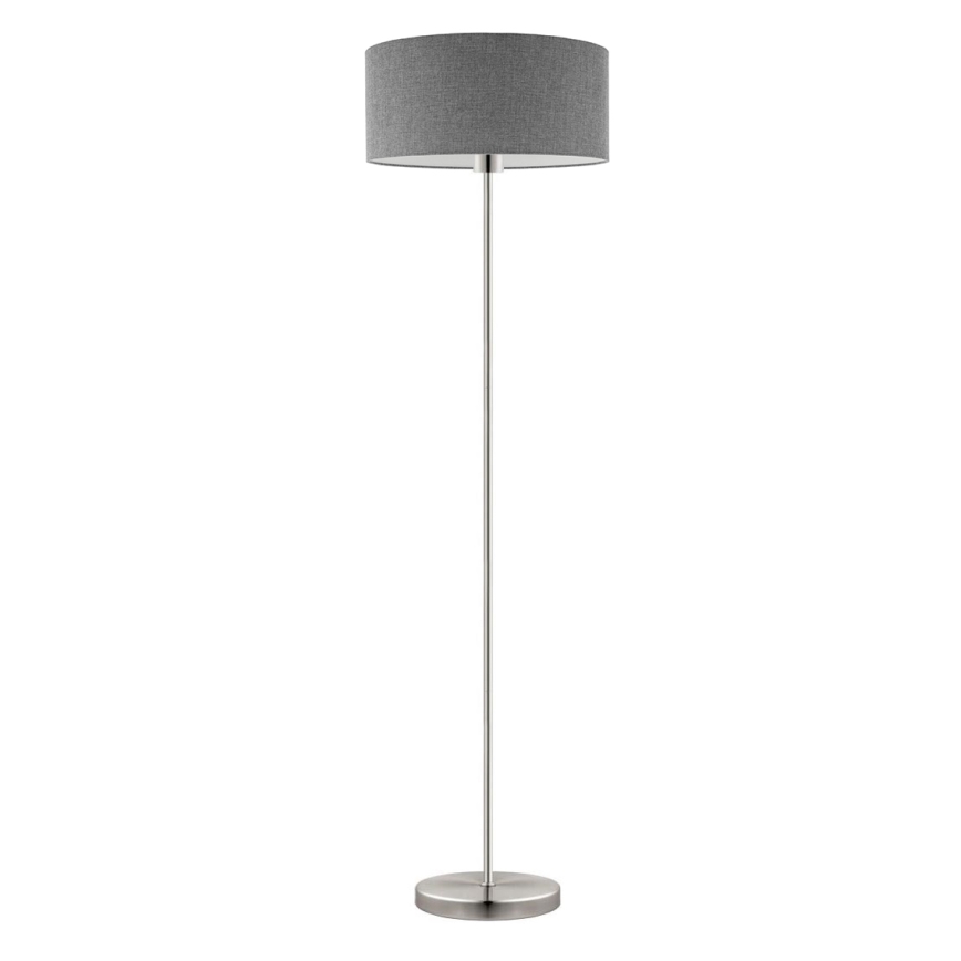 Eglo - LED  Lampa podłogowa TUNJA 1xE27/60W/230V matowy chrom/szara