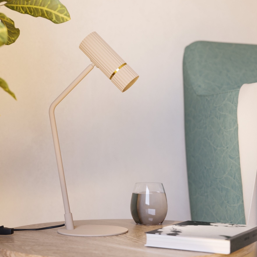 Eglo - LED Lampa stołowa 1xGU10/5W/230V 3000K beżowe