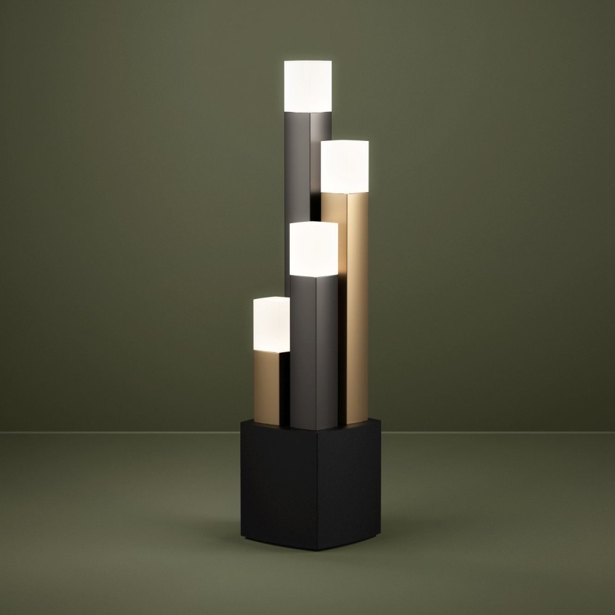 Eglo - LED Lampa stołowa ściemnialna 4xLED/3,7W/230V 3000K antracyt/złoty