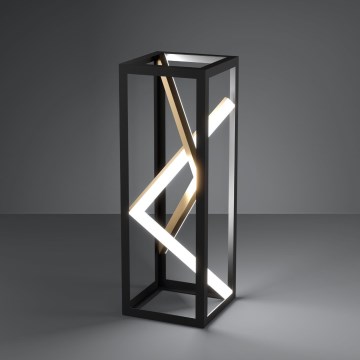 Eglo - LED Lampa stołowa ściemnialna LED/21W/230V 2700-6500K czarny/złoty + zdalne sterowanie