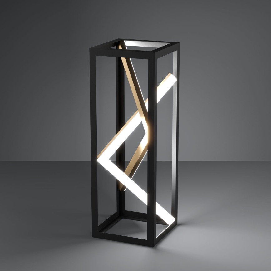 Eglo - LED Lampa stołowa ściemnialna LED/21W/230V 2700-6500K czarny/złoty + zdalne sterowanie