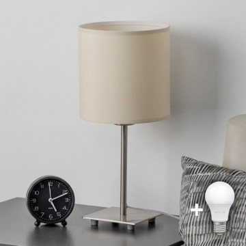 Eglo - LED Lampa stołowa TUNJA 1xE27/60W/230V kremowa