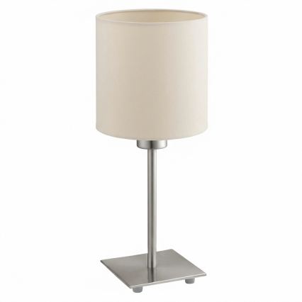 Eglo - LED Lampa stołowa TUNJA 1xE27/60W/230V kremowa