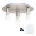 Eglo - LED Lampa sufitowa MY CHOICE 3xE14/4W/230V matowy chrom/biały