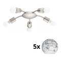 Eglo - LED Lampa sufitowa MY CHOICE 5xE14/4W/230V chrom mat/biały/czarny