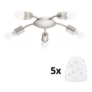 Eglo - LED Lampa sufitowa MY CHOICE 5xE14/4W/230V matowy chrom/biały