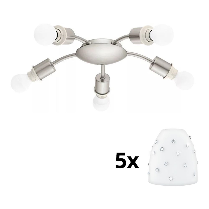 Eglo - LED Lampa sufitowa MY CHOICE 5xE14/4W/230V matowy chrom/biały