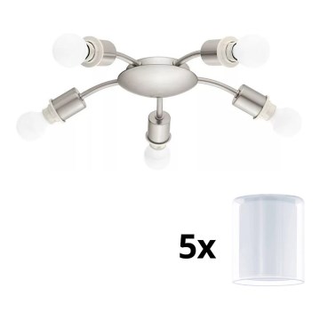Eglo - LED Lampa sufitowa MY CHOICE 5xE14/4W/230V matowy chrom/biały
