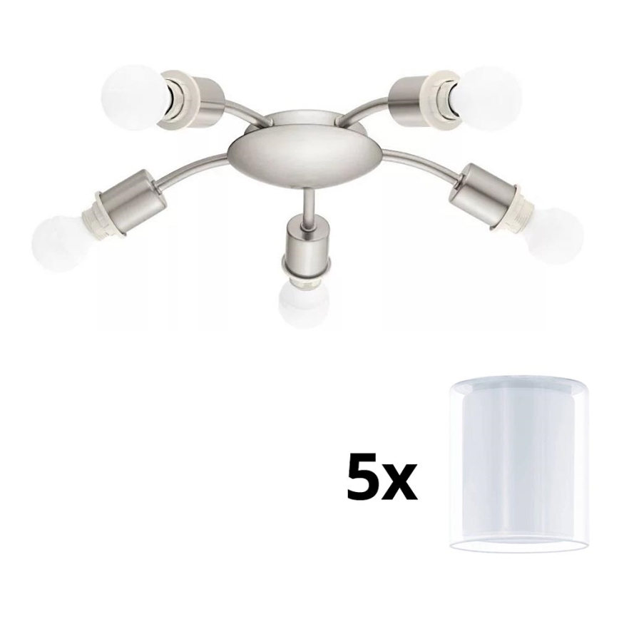 Eglo - LED Lampa sufitowa MY CHOICE 5xE14/4W/230V matowy chrom/biały