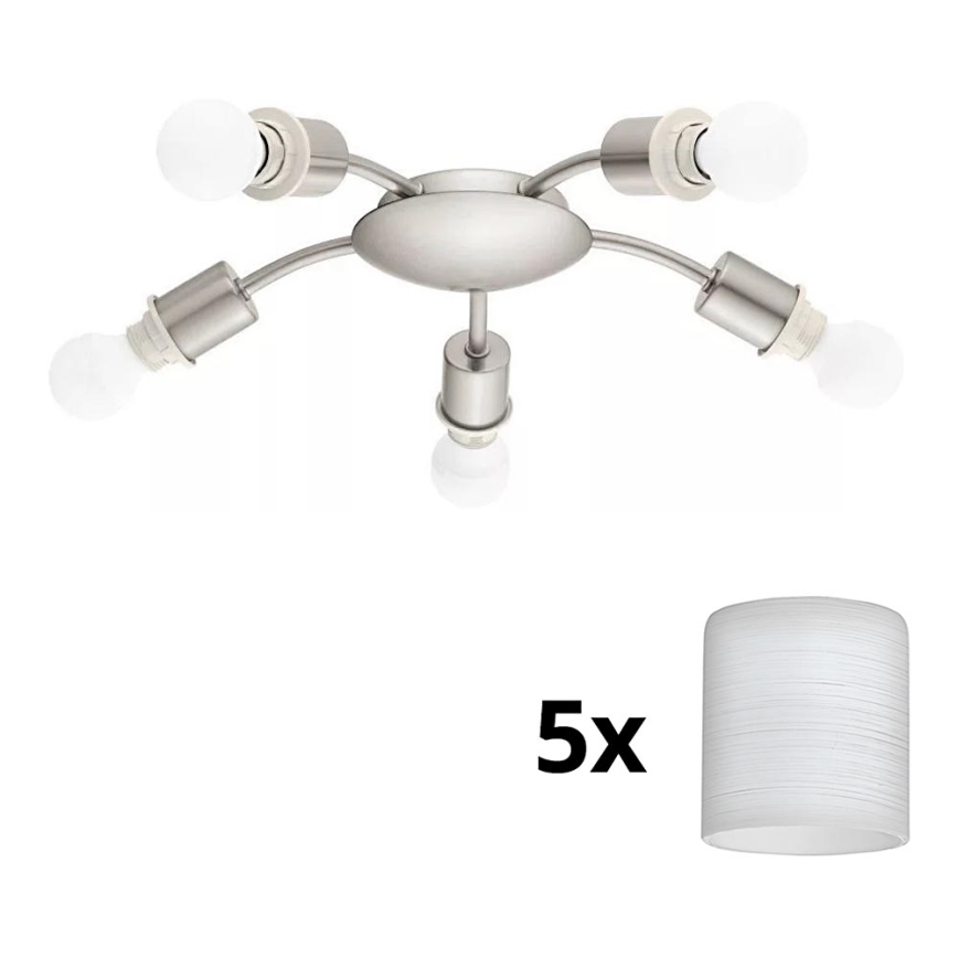 Eglo - LED Lampa sufitowa MY CHOICE 5xE14/4W/230V matowy chrom/biały