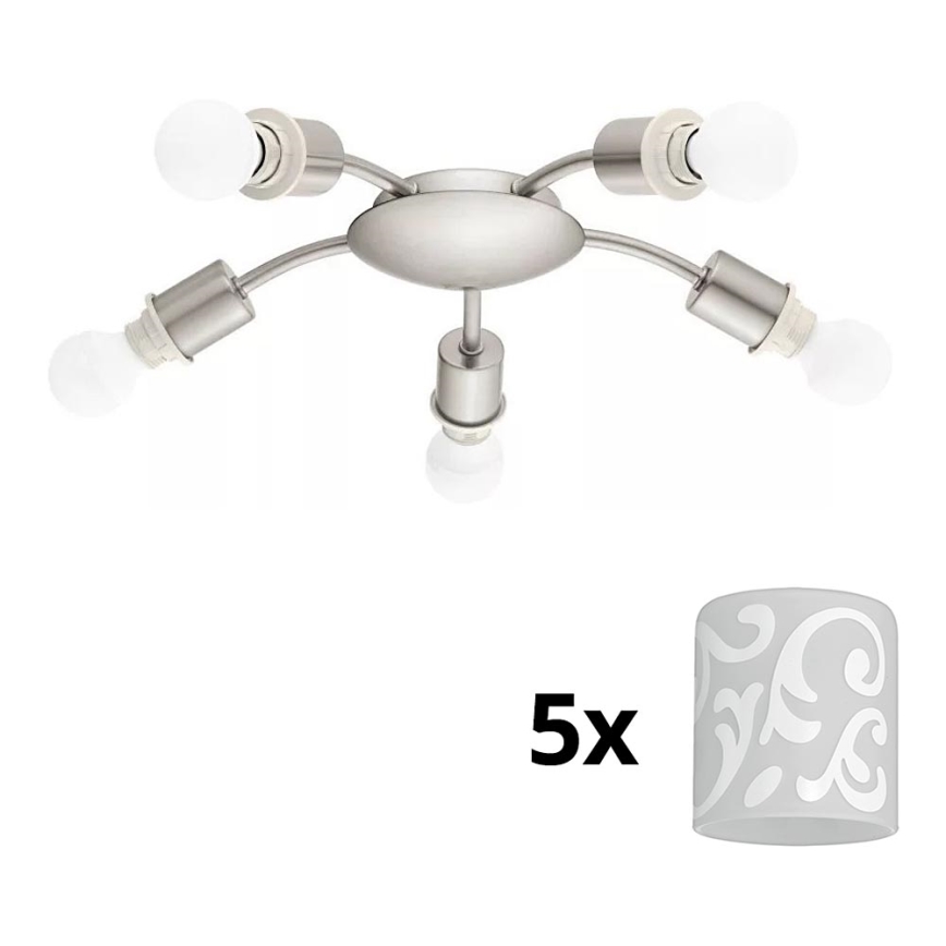 Eglo - LED Lampa sufitowa MY CHOICE 5xE14/4W/230V matowy chrom/biały