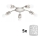 Eglo - LED Lampa sufitowa MY CHOICE 5xE14/4W/230V matowy chrom/biały