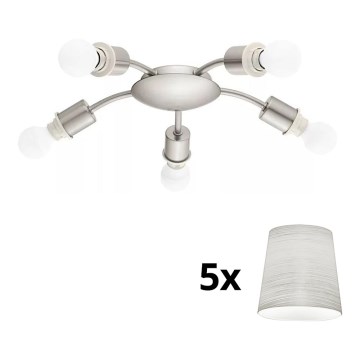 Eglo - LED Lampa sufitowa MY CHOICE 5xE14/4W/230V matowy chrom/kremowy