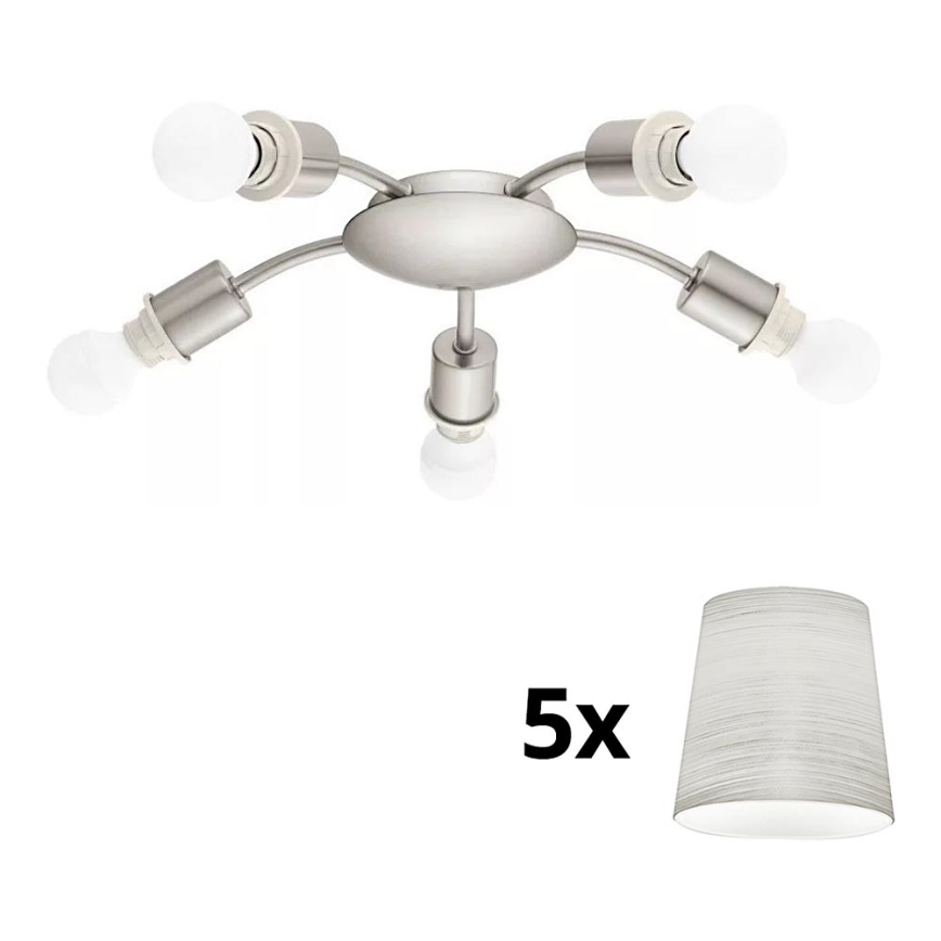 Eglo - LED Lampa sufitowa MY CHOICE 5xE14/4W/230V matowy chrom/kremowy