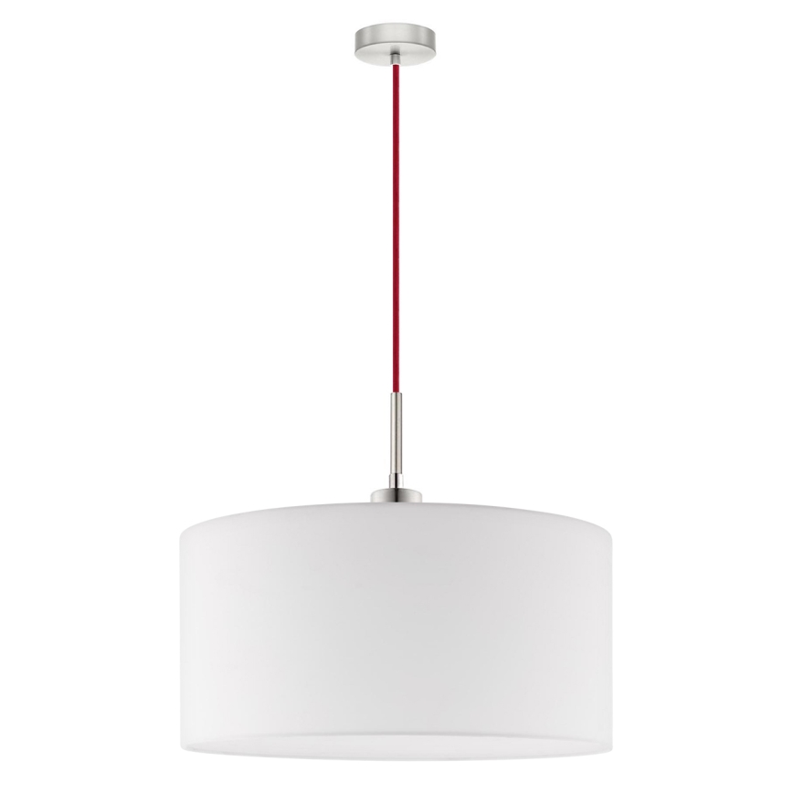 Eglo - LED Lampa wisząca na lince TUNJA 1xE27/60W/230V biała