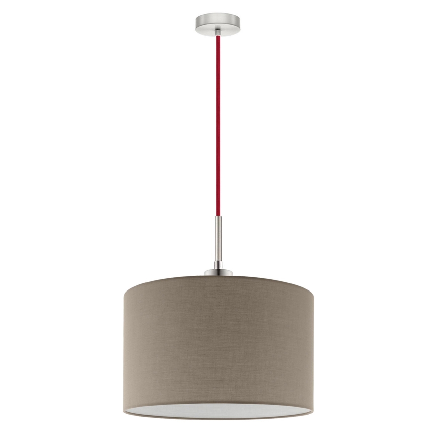 Eglo - LED Lampa wisząca na lince TUNJA 1xE27/60W/230V taupe