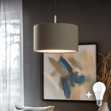 Eglo - LED lampa wisząca na lince TUNJA 1xE27/60W/230V taupe