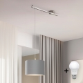Eglo - LED Lampa wisząca na linkach CALCENA 1xE27/60W/230V chrom/szary