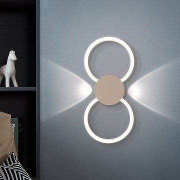 Eglo - LED Oprawa ścienna LED/20W/230V + LED/0,91W beżowy