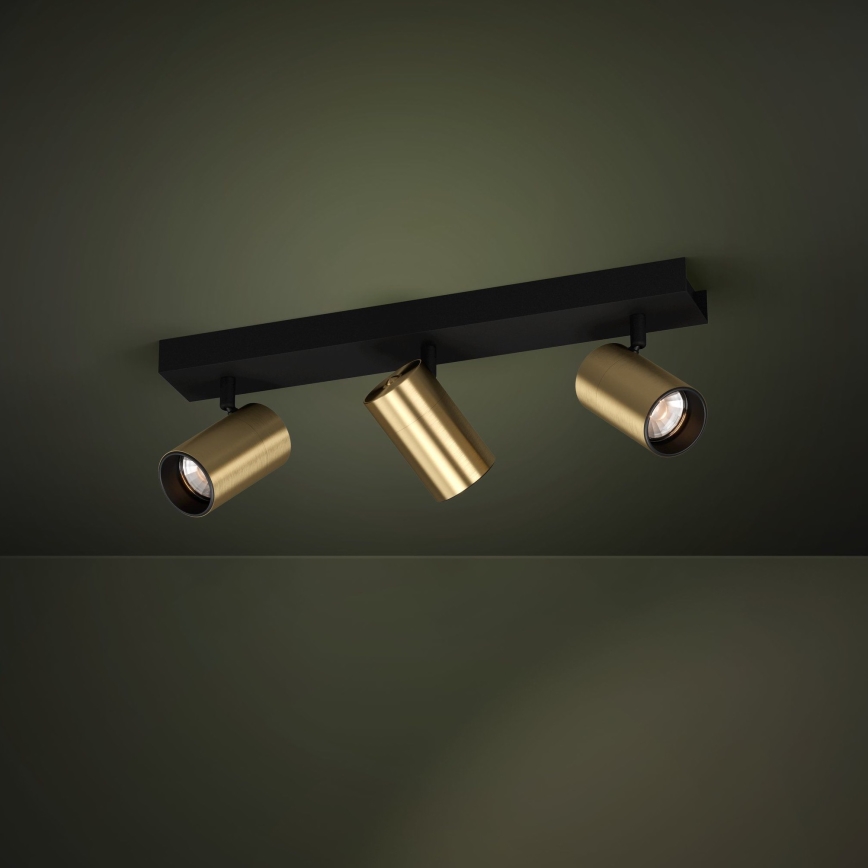 Eglo - LED Oświetlenie punktowe 3xGU10/4,5W/230V 3000K czarne/złote