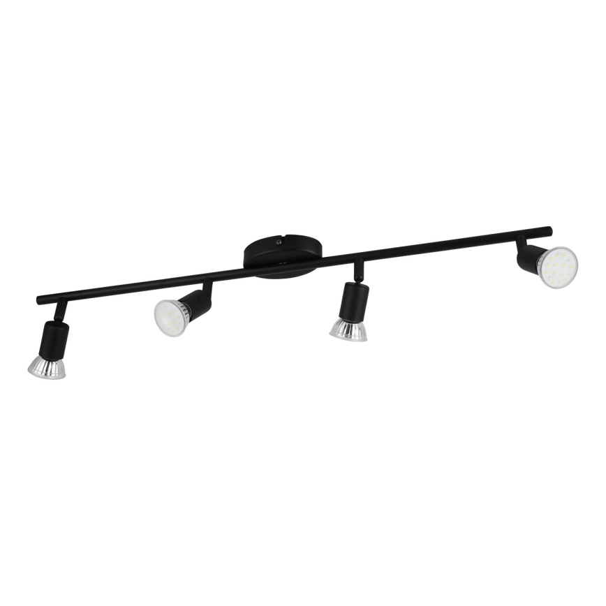 Eglo - LED Oświetlenie punktowe 4xGU10/2,8W/230V 3000K czarny