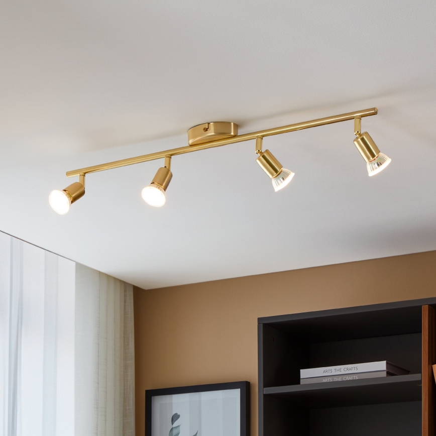 Eglo - LED Oświetlenie punktowe 4xGU10/2,8W/230V 3000K złoty