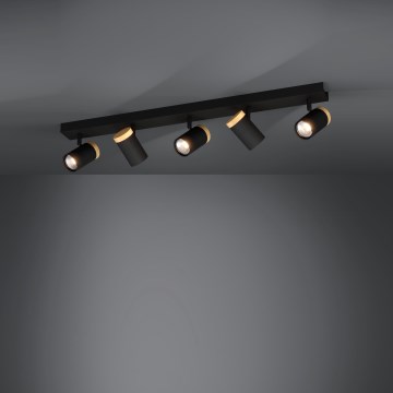 Eglo - LED Oświetlenie punktowe 5xGU10/4,5W/230V 3000K czarne/brązowe