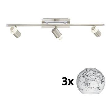 Eglo - LED Oświetlenie punktowe MY CHOICE 3xE14/40W/230V matowy chrom/biały/czarny