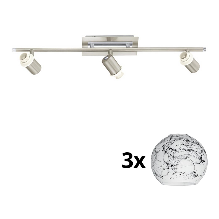 Eglo - LED Oświetlenie punktowe MY CHOICE 3xE14/40W/230V matowy chrom/biały/czarny