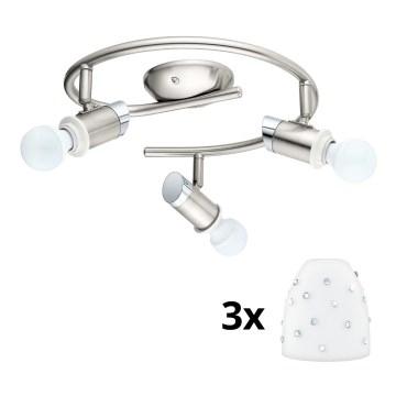Eglo - LED Oświetlenie punktowe MY CHOICE 3xE14/4W/230V  matowy chrom/biały