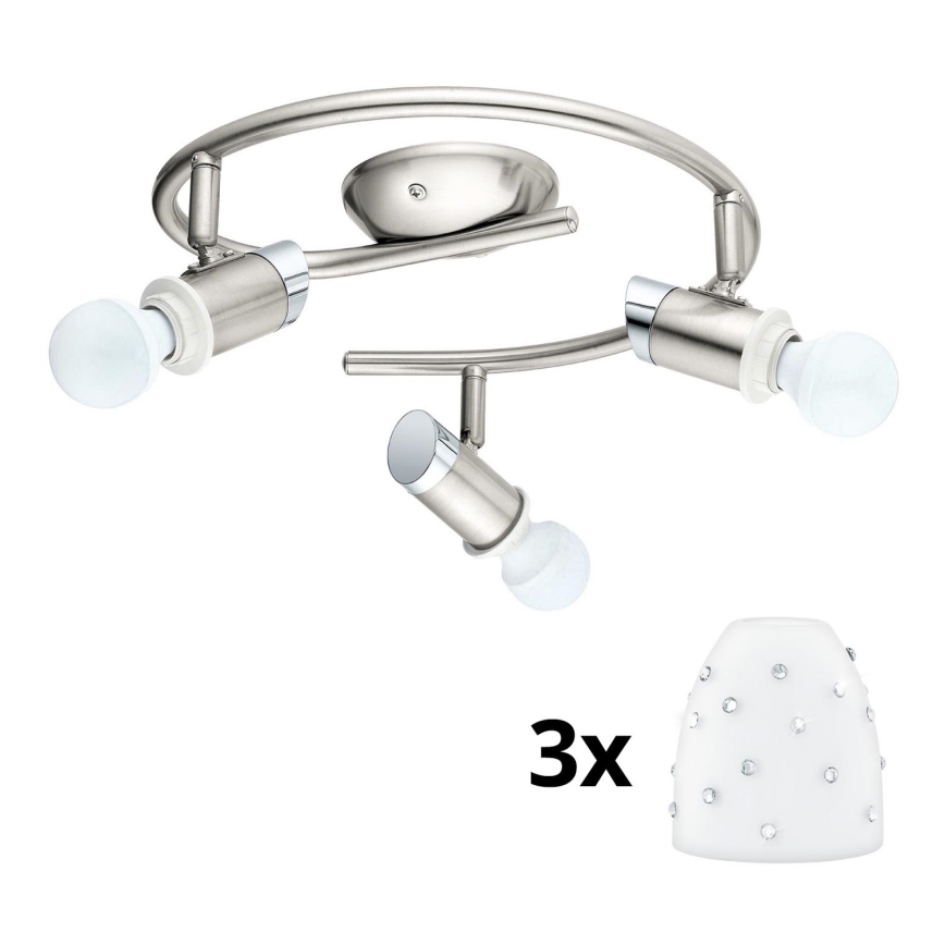 Eglo - LED Oświetlenie punktowe MY CHOICE 3xE14/4W/230V  matowy chrom/biały