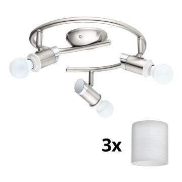 Eglo - LED Oświetlenie punktowe MY CHOICE 3xE14/4W/230V  matowy chrom/biały